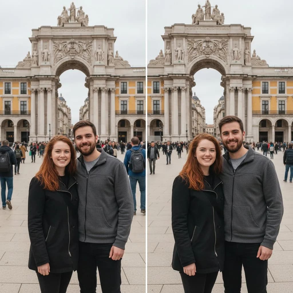 Убрать человека с фото онлайн — AI удалит лишних людей за секунды