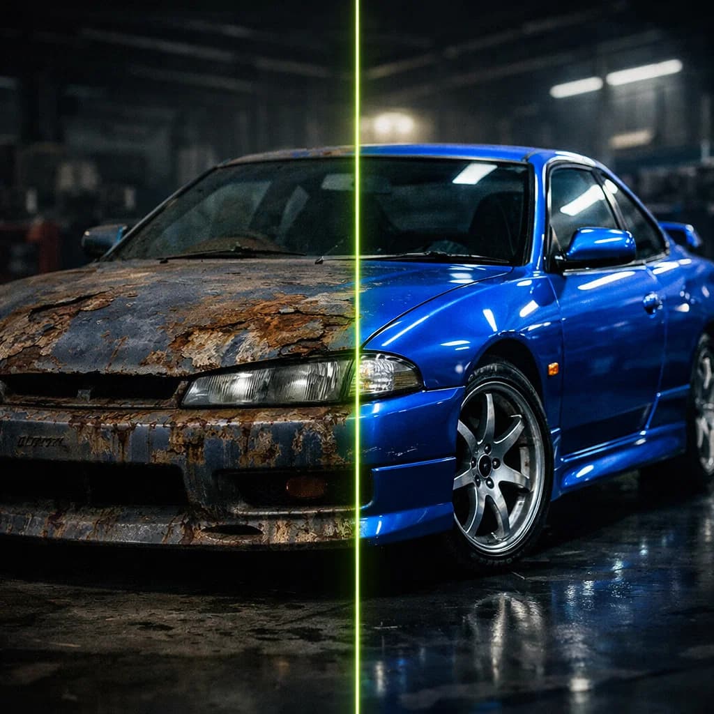 Реставрация авто по фото — убери царапины и вмятины с помощью AI