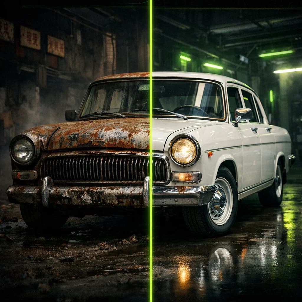 Пример 1 — реставрация авто по фото: результат AI