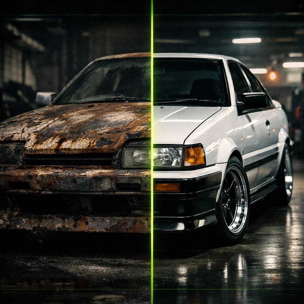 Пример 2 — реставрация авто по фото: результат AI