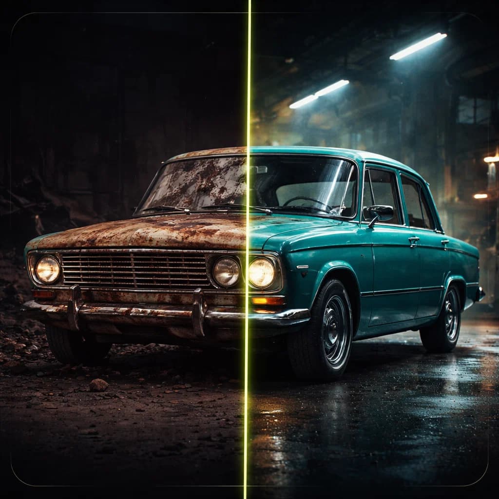 Пример 4 — реставрация авто по фото: результат AI