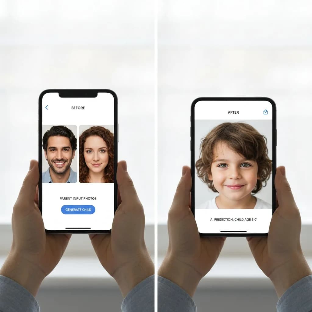 Генератор детей по фото родителей — результат нейросети онлайн