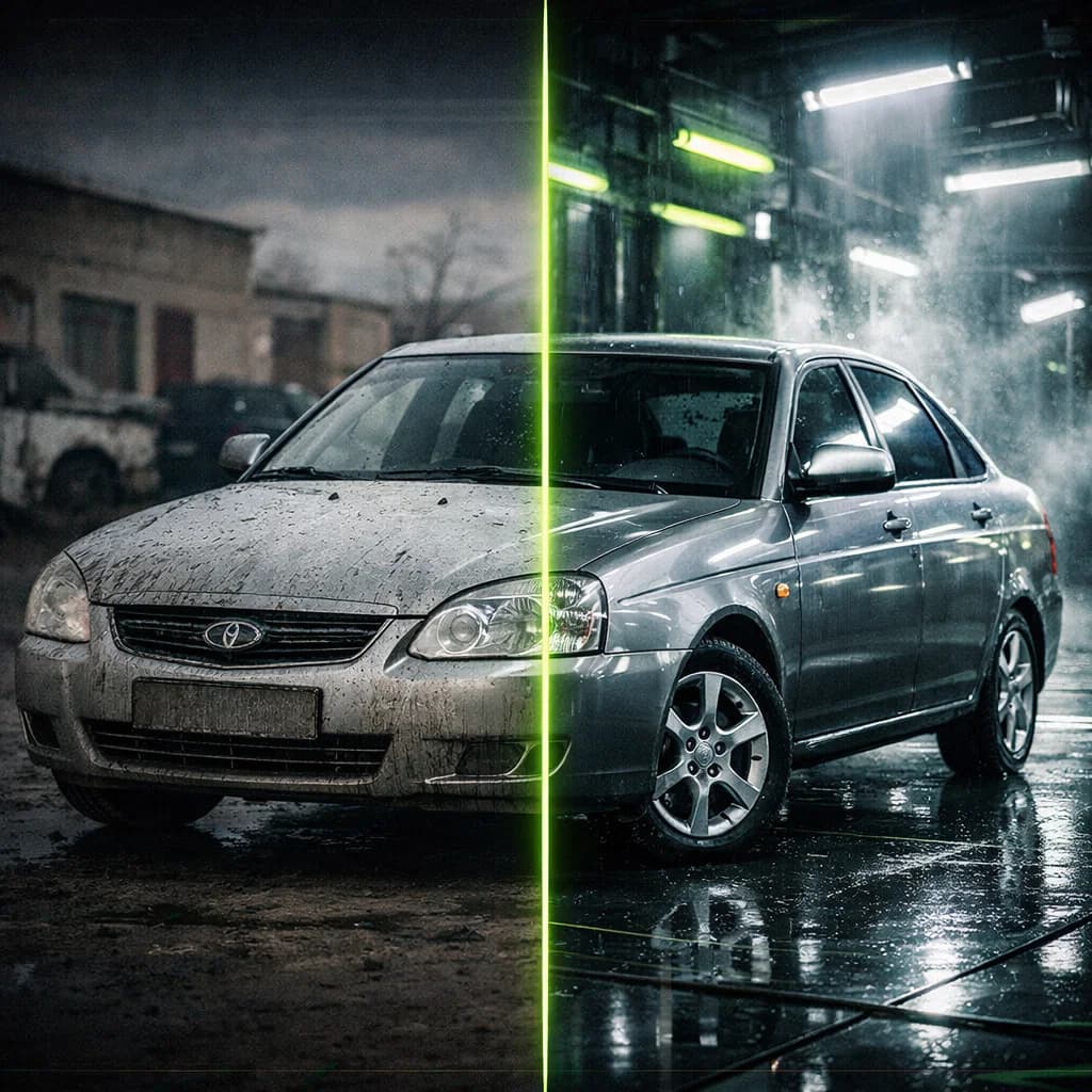 Пример 5 — виртуальная автомойка: результат AI